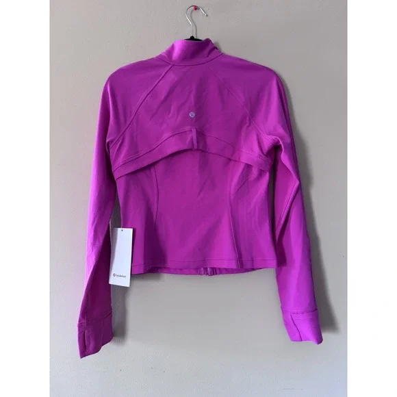New Lululemon Nulu Cropped Define Jacket Size 10 Sonic Pink SNCP Full Zip NWT - Picture 2 of 16